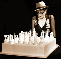 Yoko Ono 75th Birthday Chess Cake